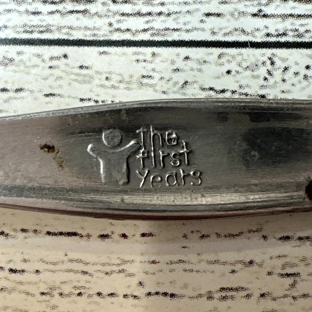 Oneida Rose Baby Fork & Spoon The First Years Flatware Stainless Steel‎ Vintage